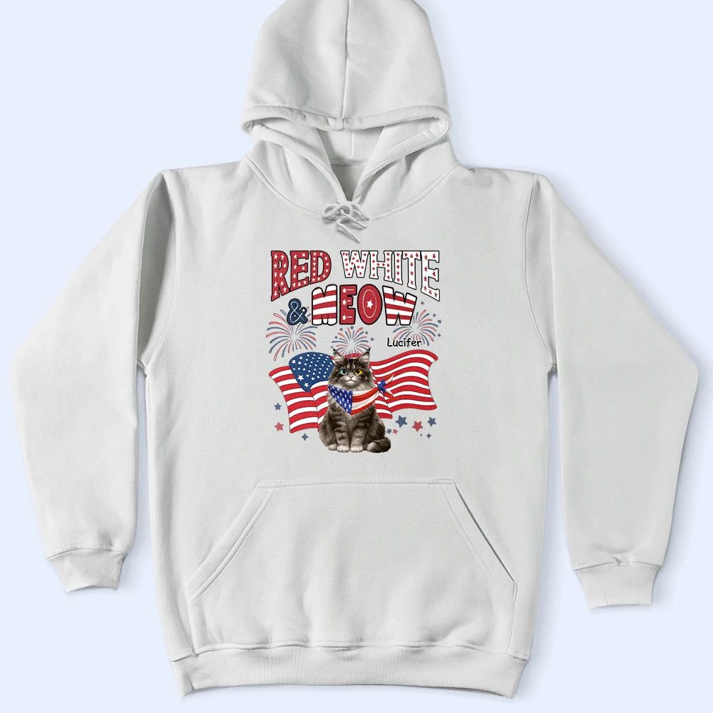 Red White Meow - Personalized T Shirt
