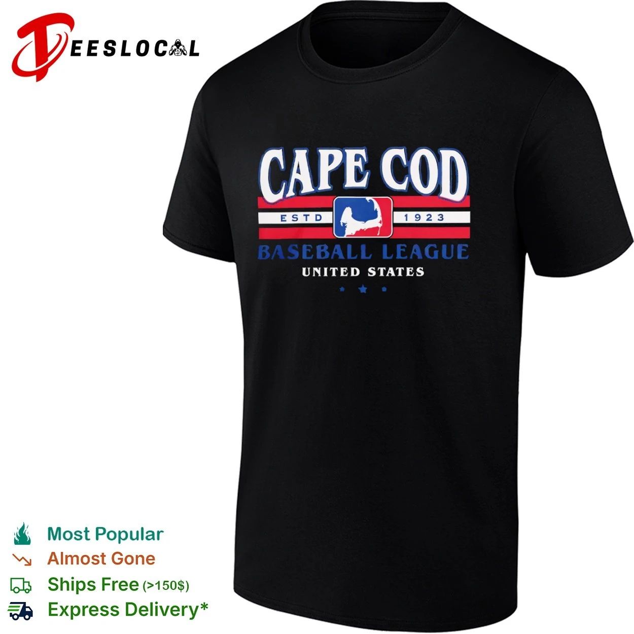 Cape Cod Baseball League Estd 1923 United States T-shirt