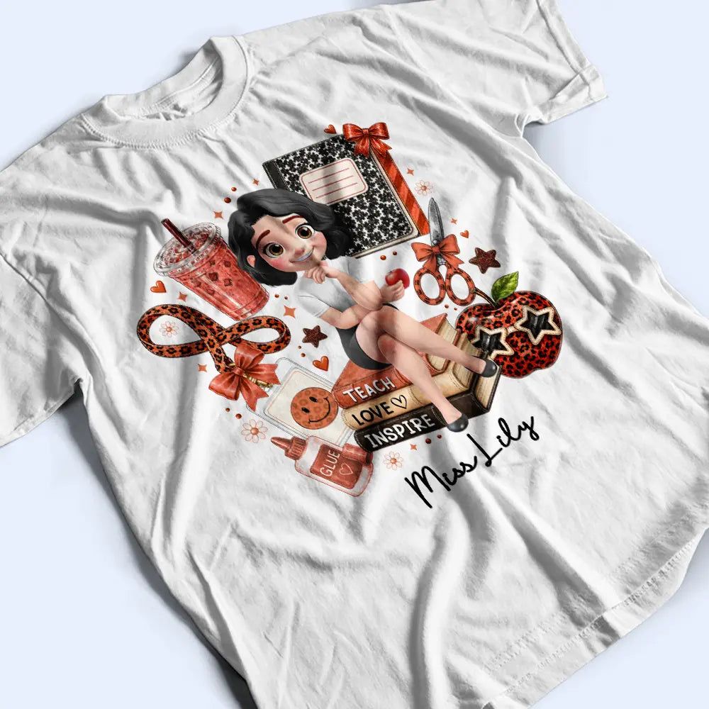 Leopard Style Teacher Life - Personalized T Shirt
