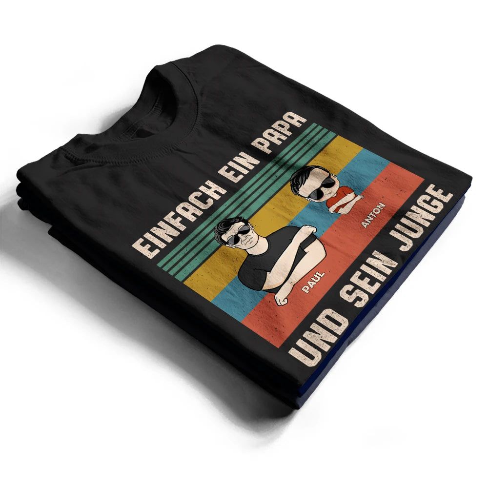 Einfach Ein Papa Und Seine Mädchen - Geschenk Für Den Vater - Personalisiertes T Shirt