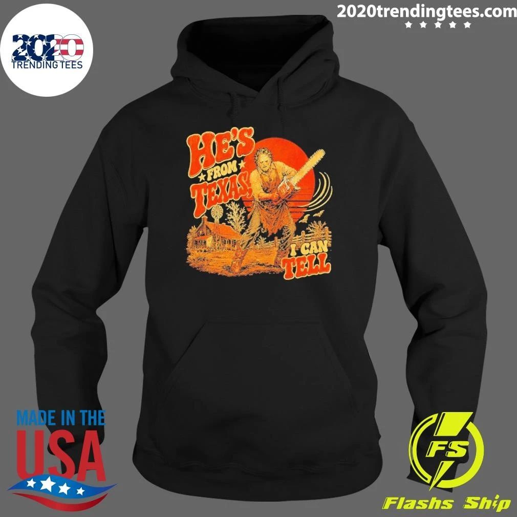 Spooky Season Chainsaw Horror He’s From Texas I Can Tell Halloween Shirt
