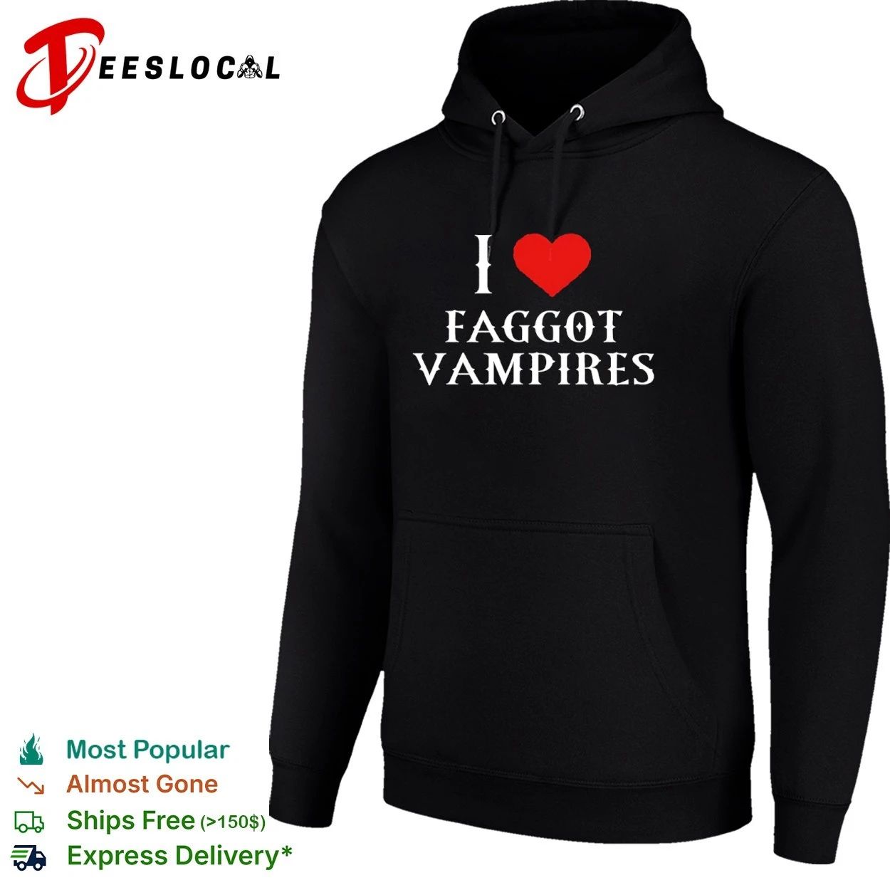 I Love Faggot Vampires vampire goth funny T-shirt