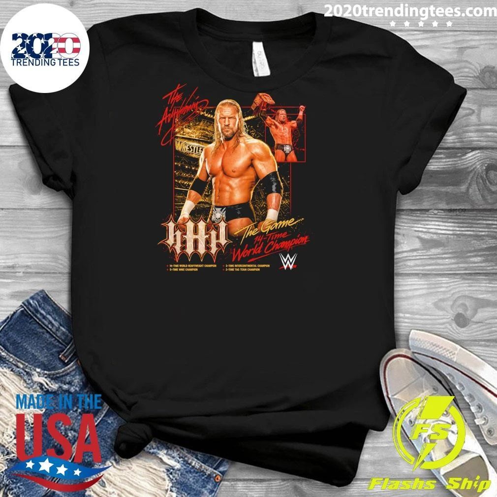 Triple H Wrestling Champion Ring Legend Fan Art Tee Shirt
