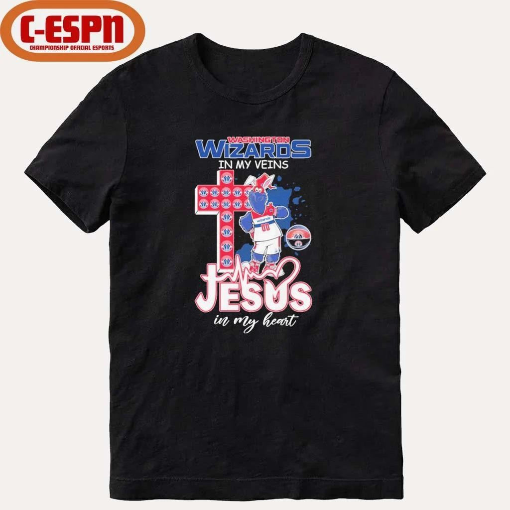 Washington Wizards Mascot In My Veins Jesus In My Heart Shirt