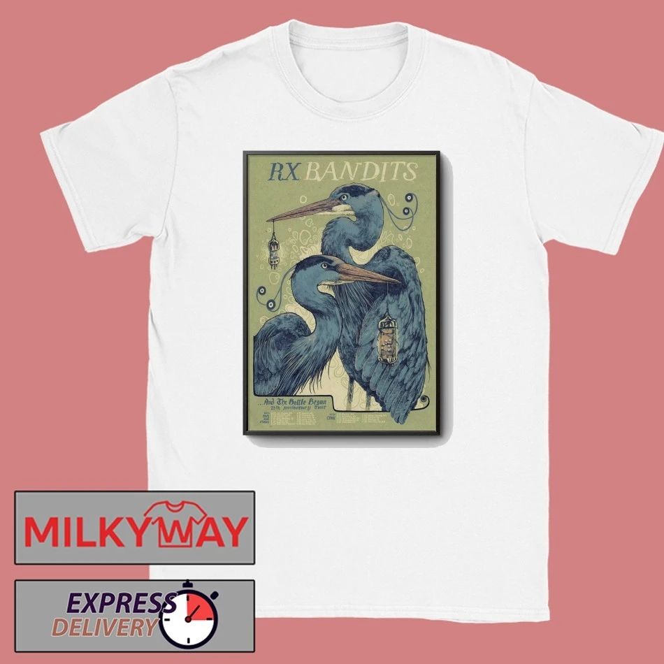 RX Bandits 2026 And The Battle Begun Tour 20th Anniversary Poster shirt
