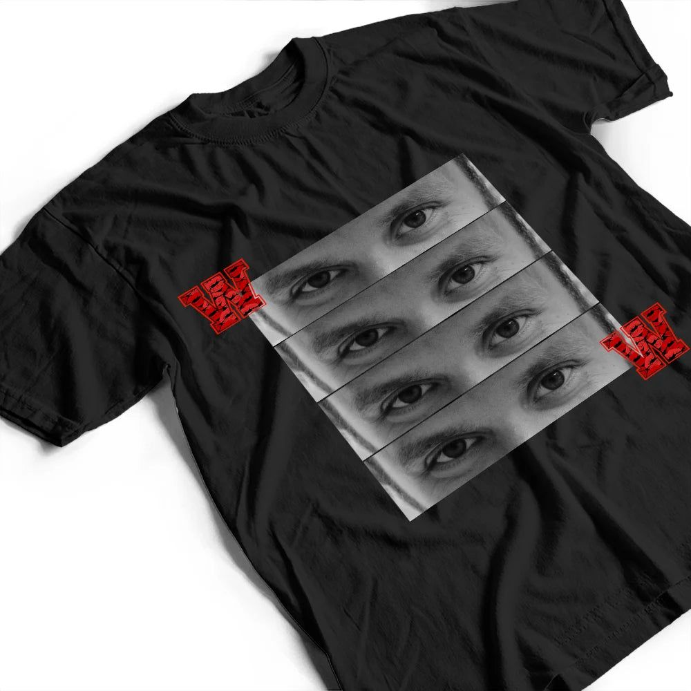 Custom Photo Lipstick Letter Couple - Personalized T Shirt