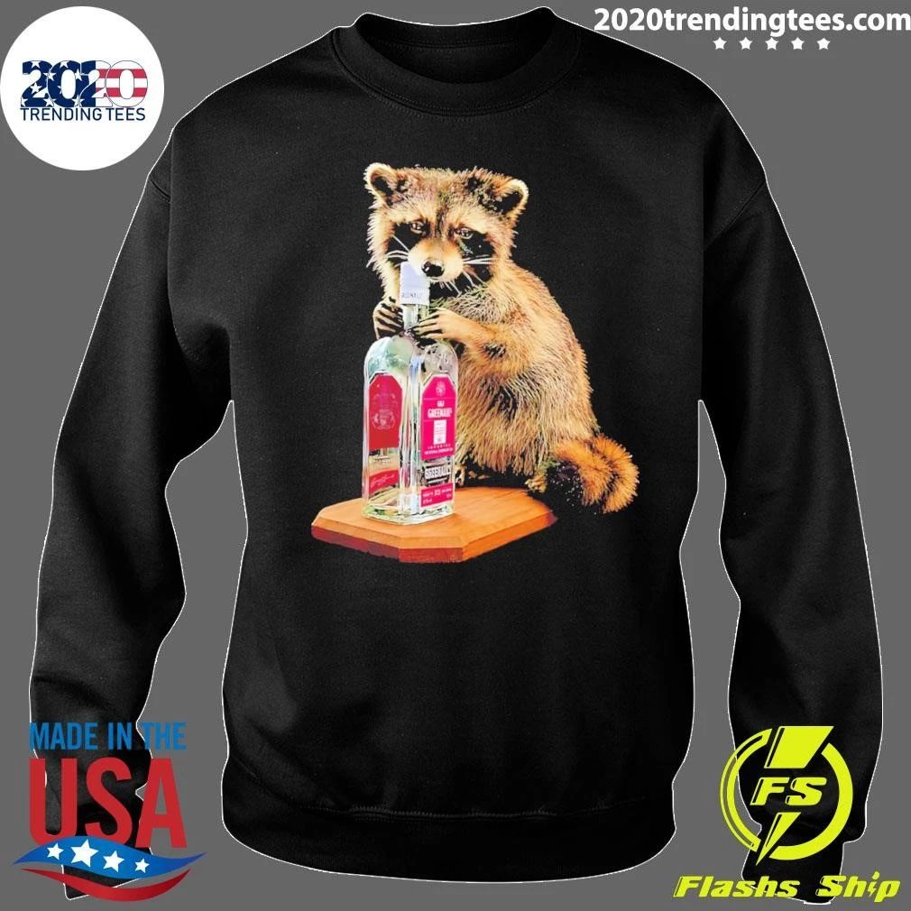 Haaland Raccoon Holding A Bottle Of Greenall’s Original London Dry Gin Shirt