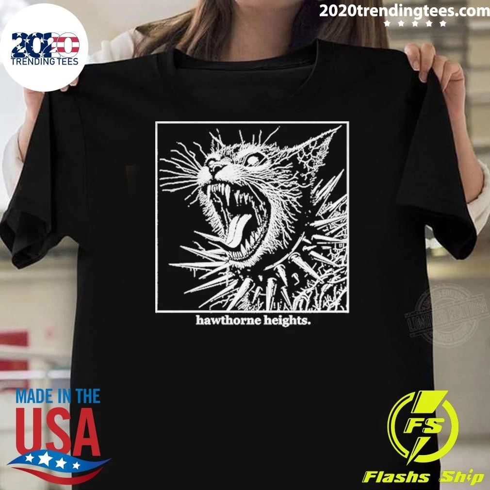 Spiked Collar Cat Hawthorne Heights Punk Shirt