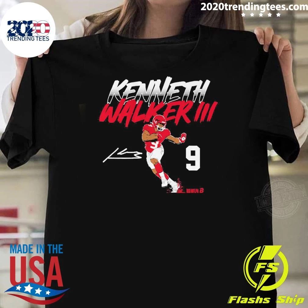 Kenneth Walker III Name Number Pose Shirt