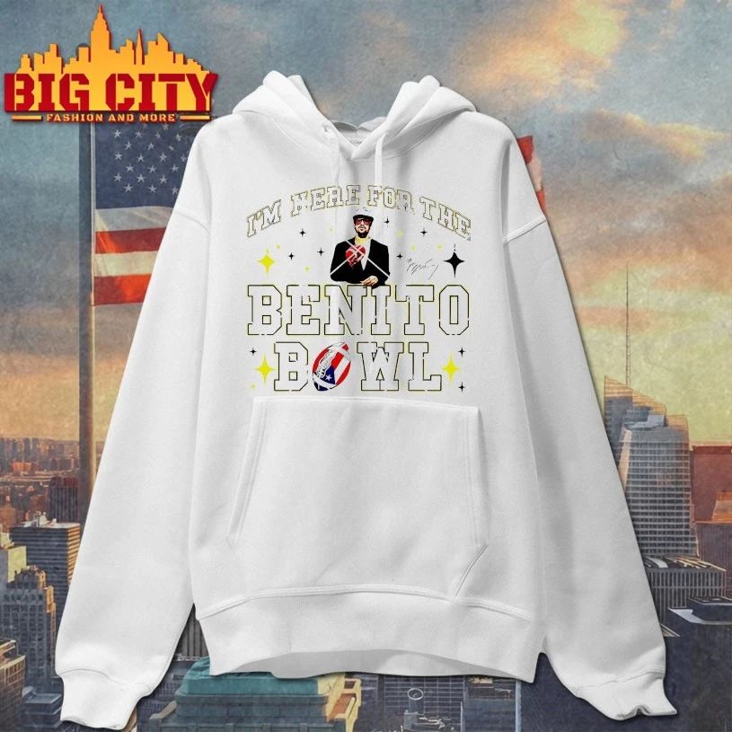 Im Here For The Bento Bowl Glitter Bad Bunny Football Quote t-shirt