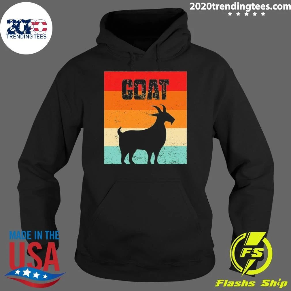 GOAT Retro Silhouette Vintage Animal Lover Tee Shirt