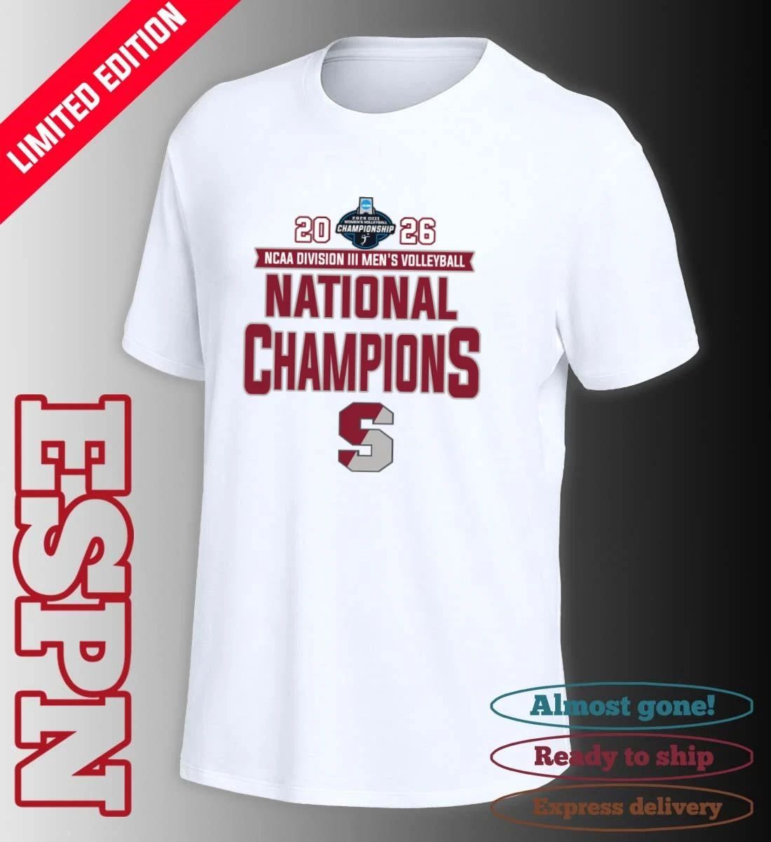 Springfield College Men’s Volleyball 2026 NCAA Division III National Champions T-Shirt