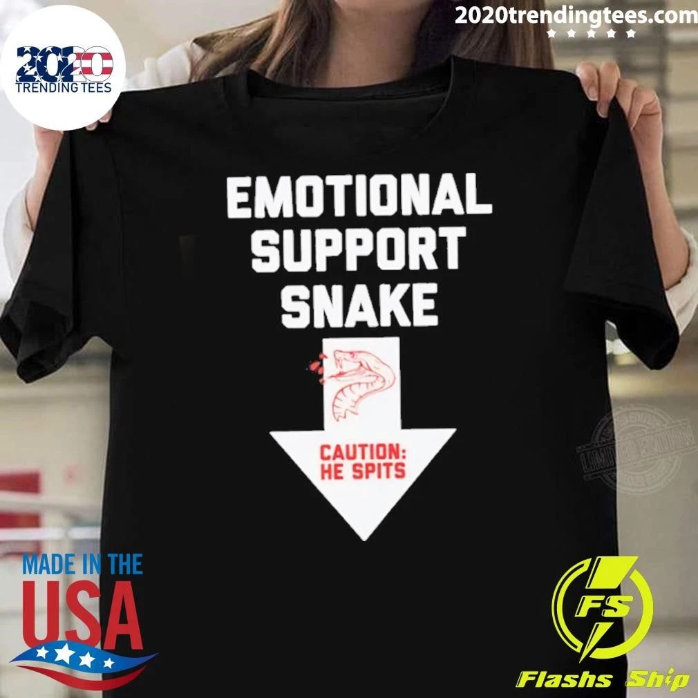 Emotional Support Snake Caution He Spirs Shirt