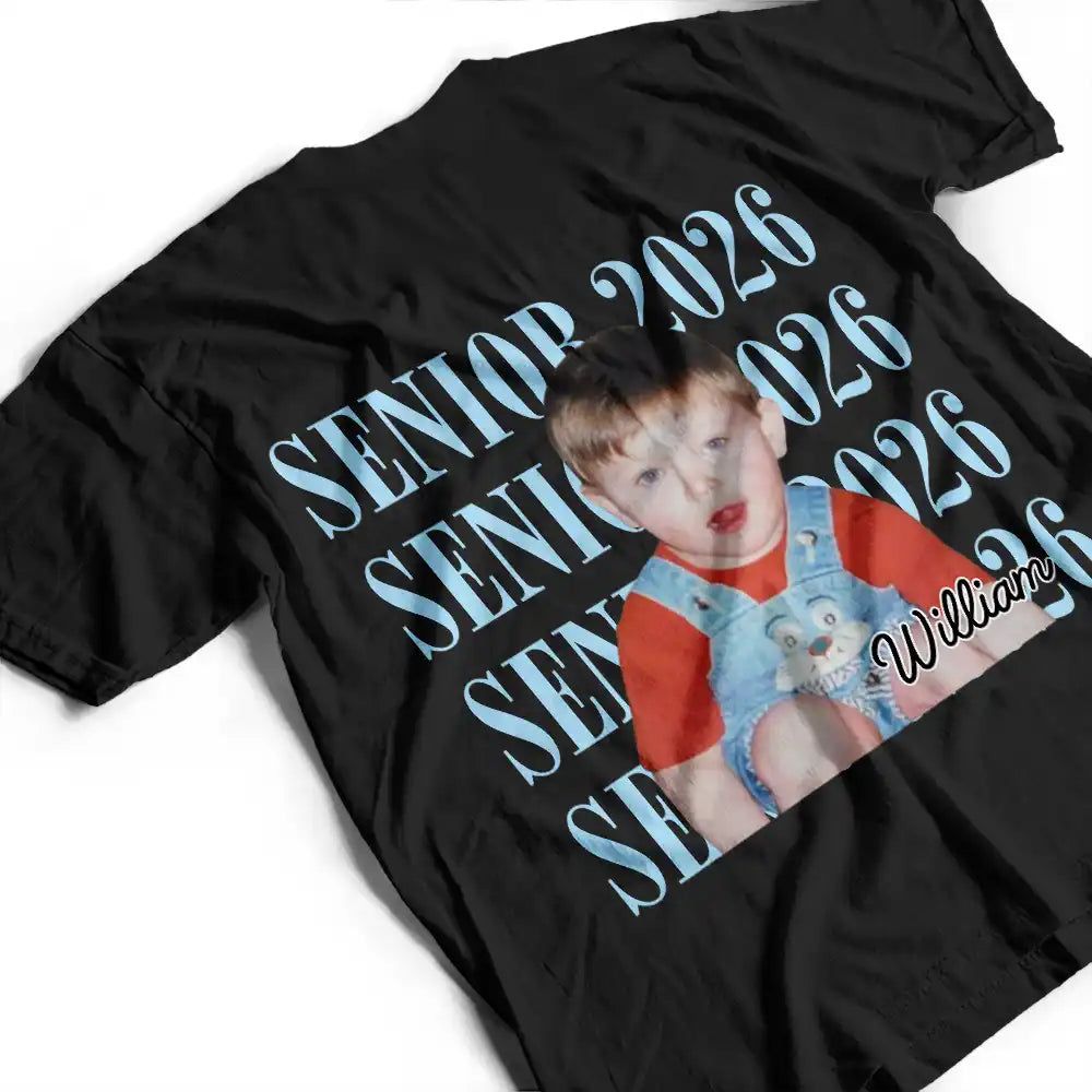 Custom Photo Senior Vintage Portrait - Personalized T Shirt