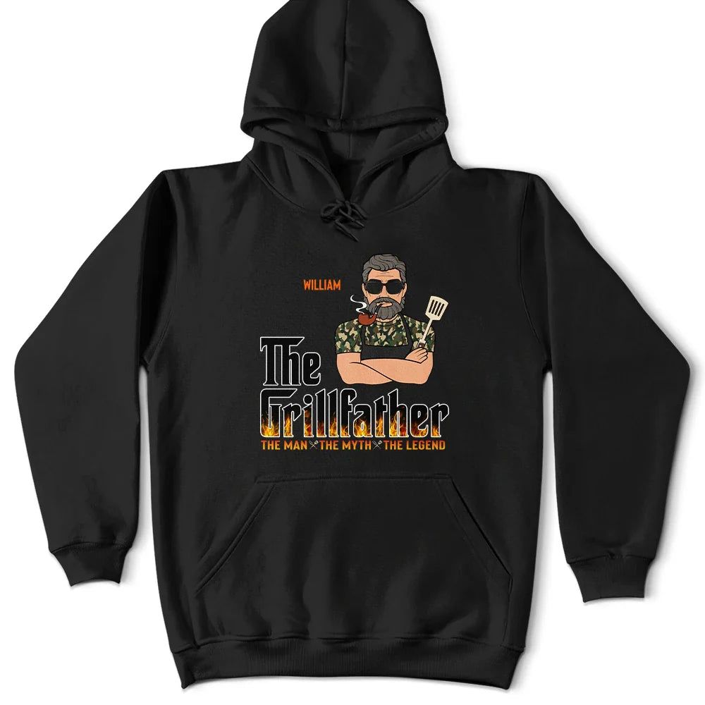 The Grillfather Fire - Personalized T Shirt