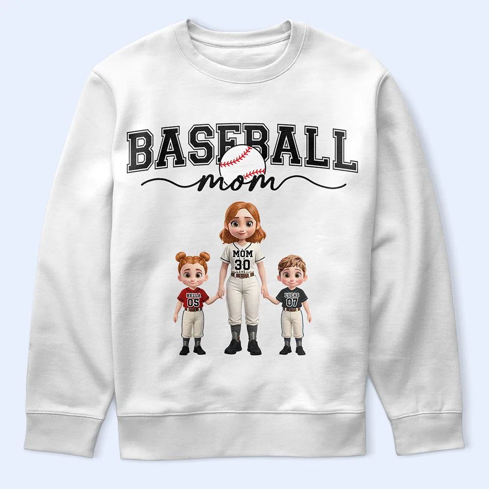 Baseball Mom Kids - Personalized T Shirt