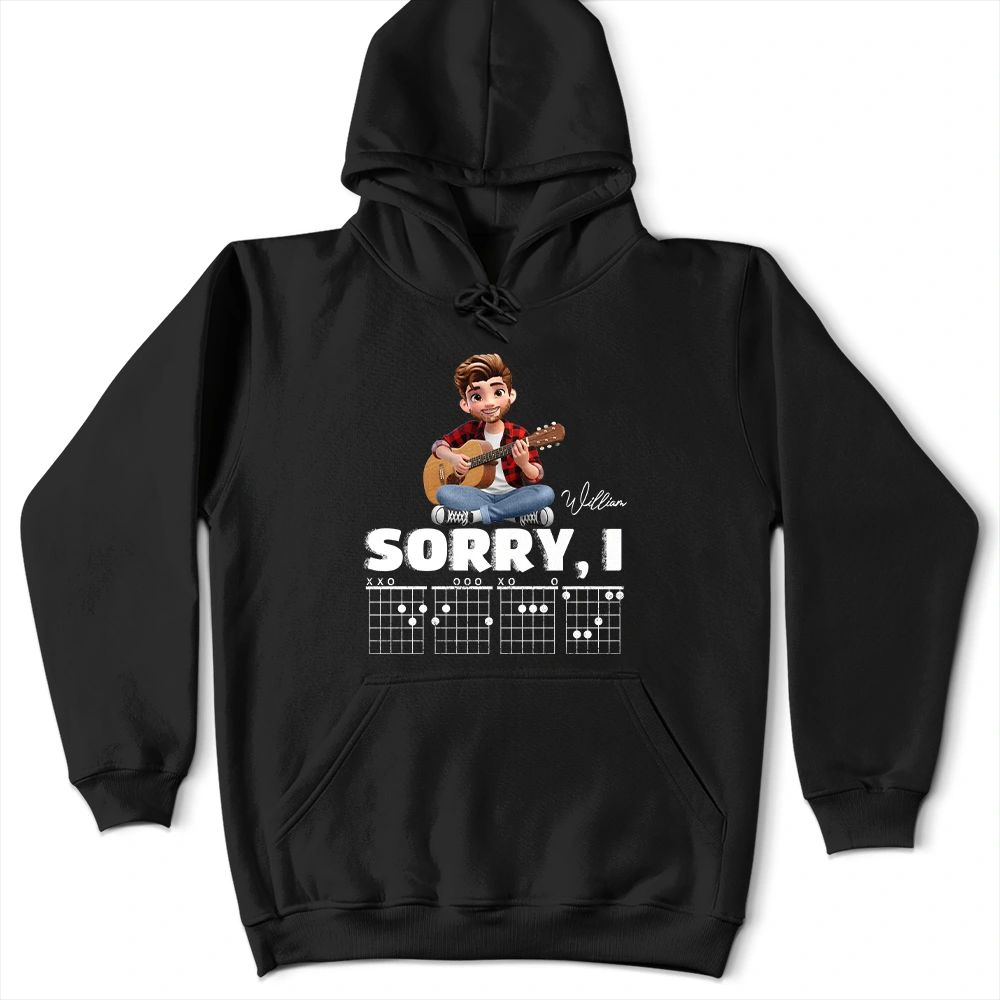 Sorry I D G A F Chord 3D Effect Fun Guitar Player - Personalized T Shirt