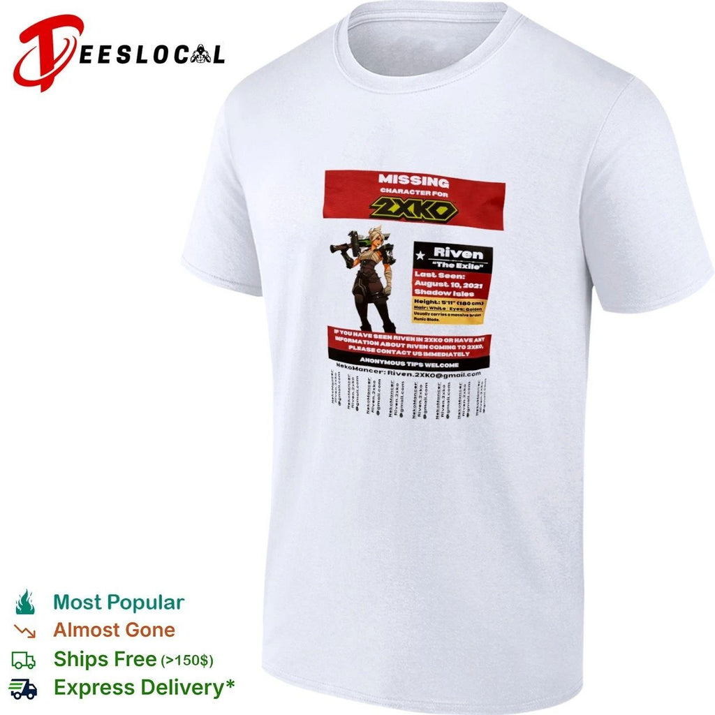 Missing Character for 2XKO Riven the Exile T-shirt