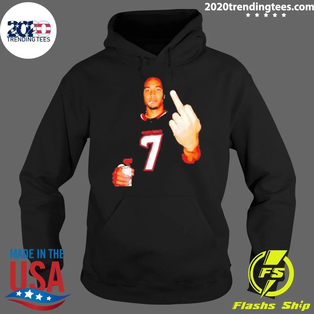 C.J. Stroud Smoking Finger Middle Drinking Beer Shirt