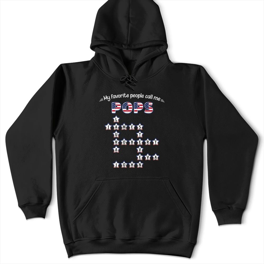 Crossword Stars & Stripes My Favorite People Call Me Grandpa - Personalized T Shirt