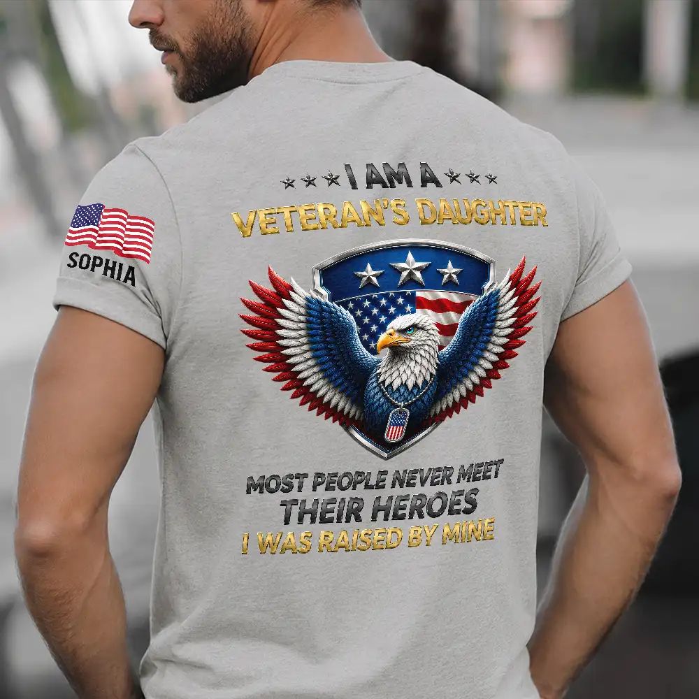 I Am A Veteran's Son Daughter - Personalized T Shirt
