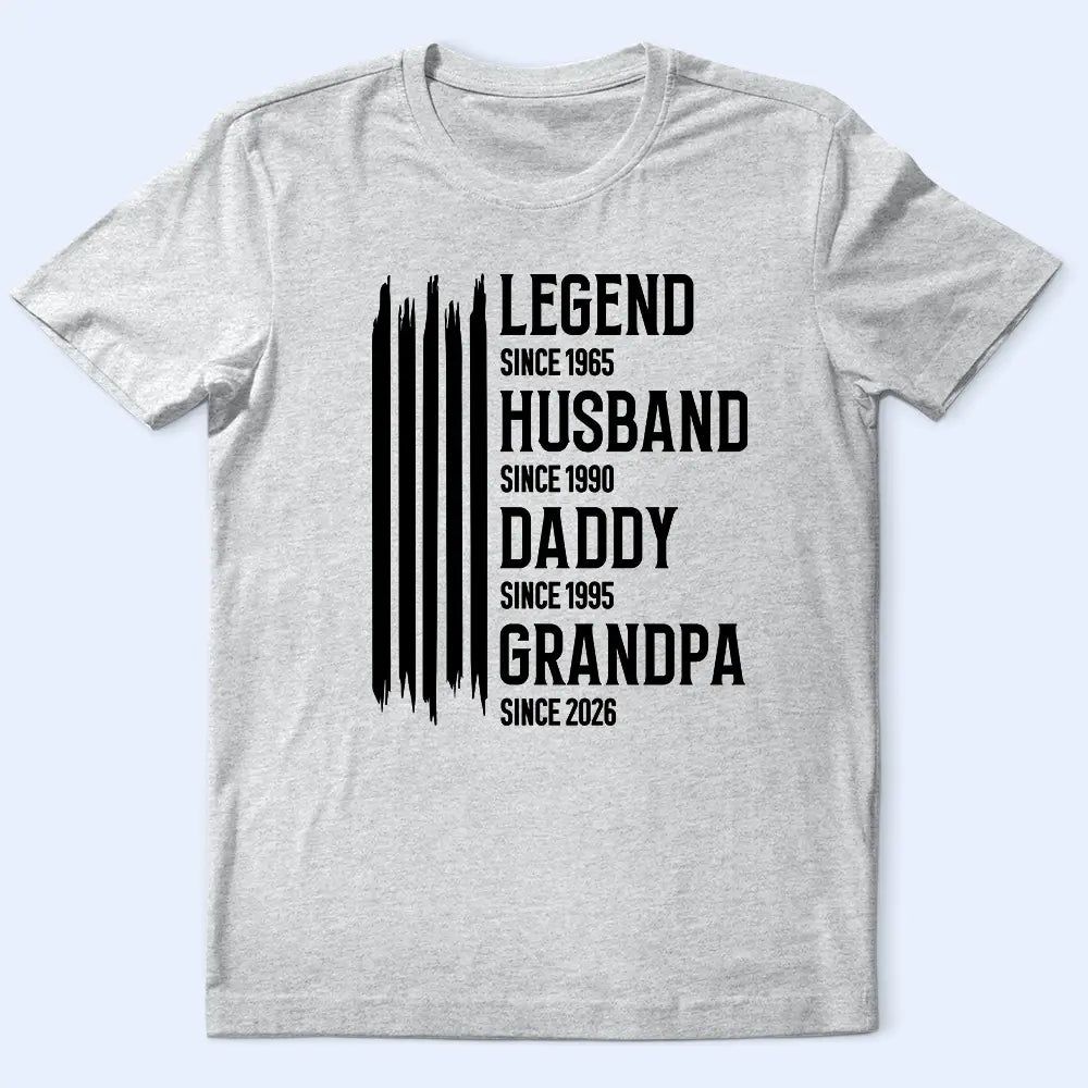 The Original Legend Legend Husband Daddy Grandpa - Personalized T Shirt