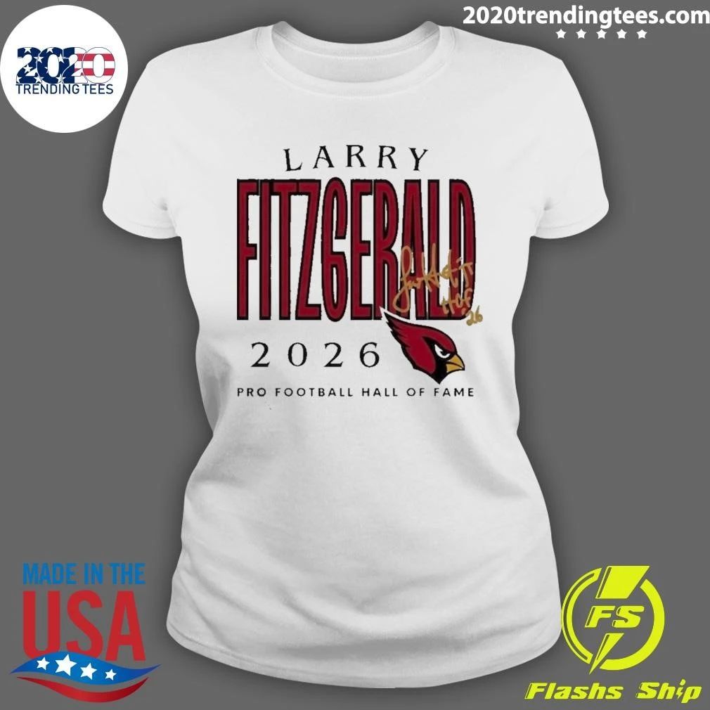 Larry Fitzgerald 2026 Pro Football Hall of Fame Cardinals Signature Shirt