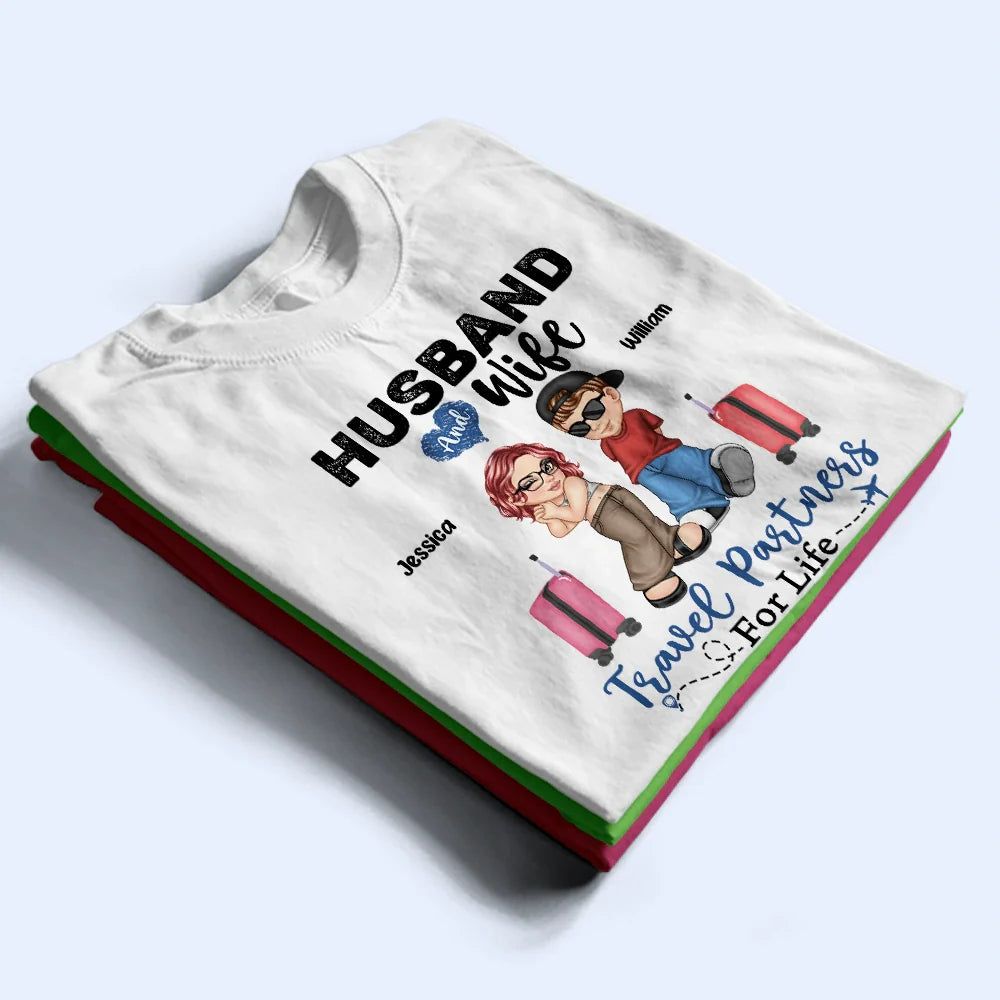 Travel Partners For Life Y2K Couple - Personalized T Shirt