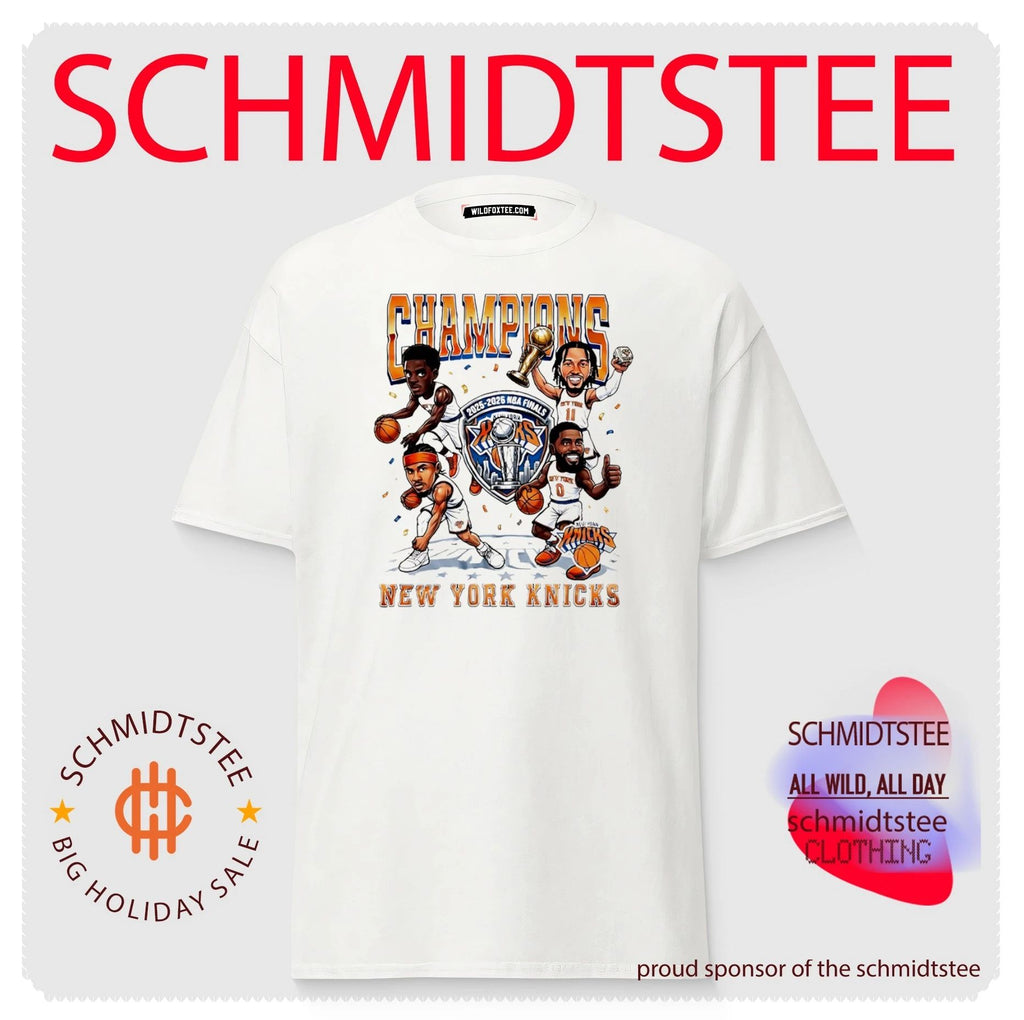 New York Knicks 2025 2026 Finals Champions Trophy Caricature Shirt