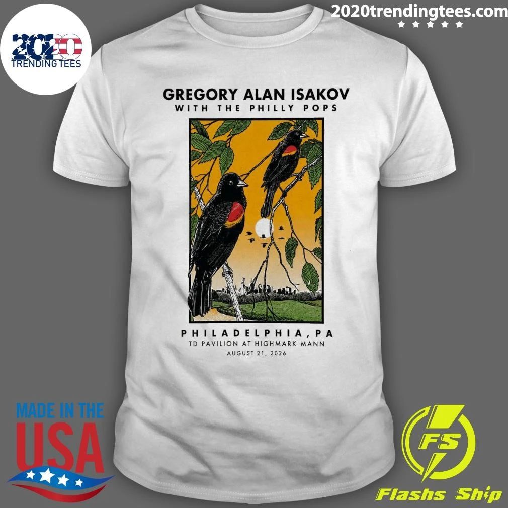 Gregory Alan Isakov In Philadelphia PA On August 21 2026 Shirt