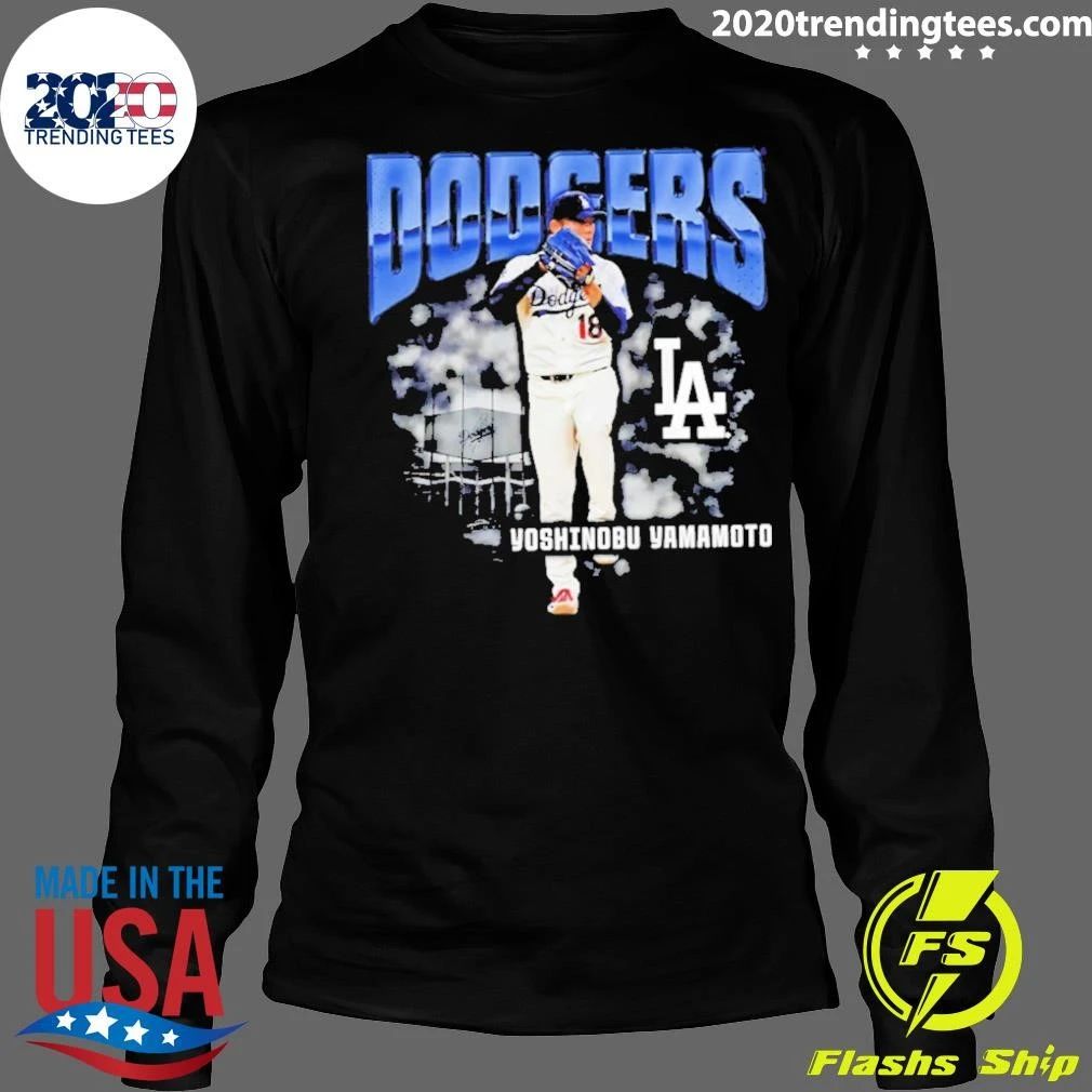 Funny Yoshinobu Yamamoto Los Angeles Dodgers Starting Pitcher Enlarged Player Shirt