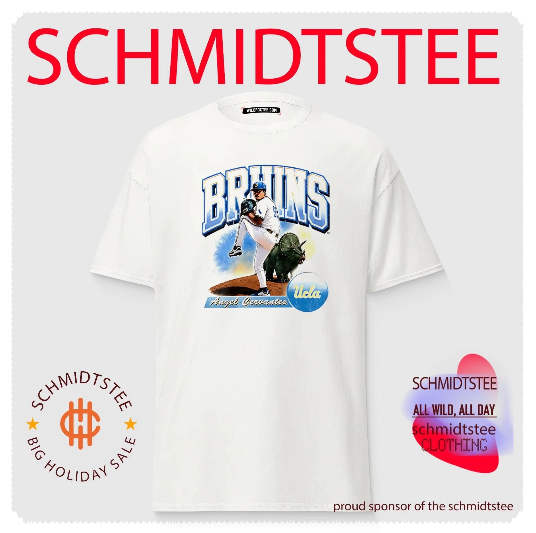 UCLA Bruins baseball Angel Cervantes posing shirt