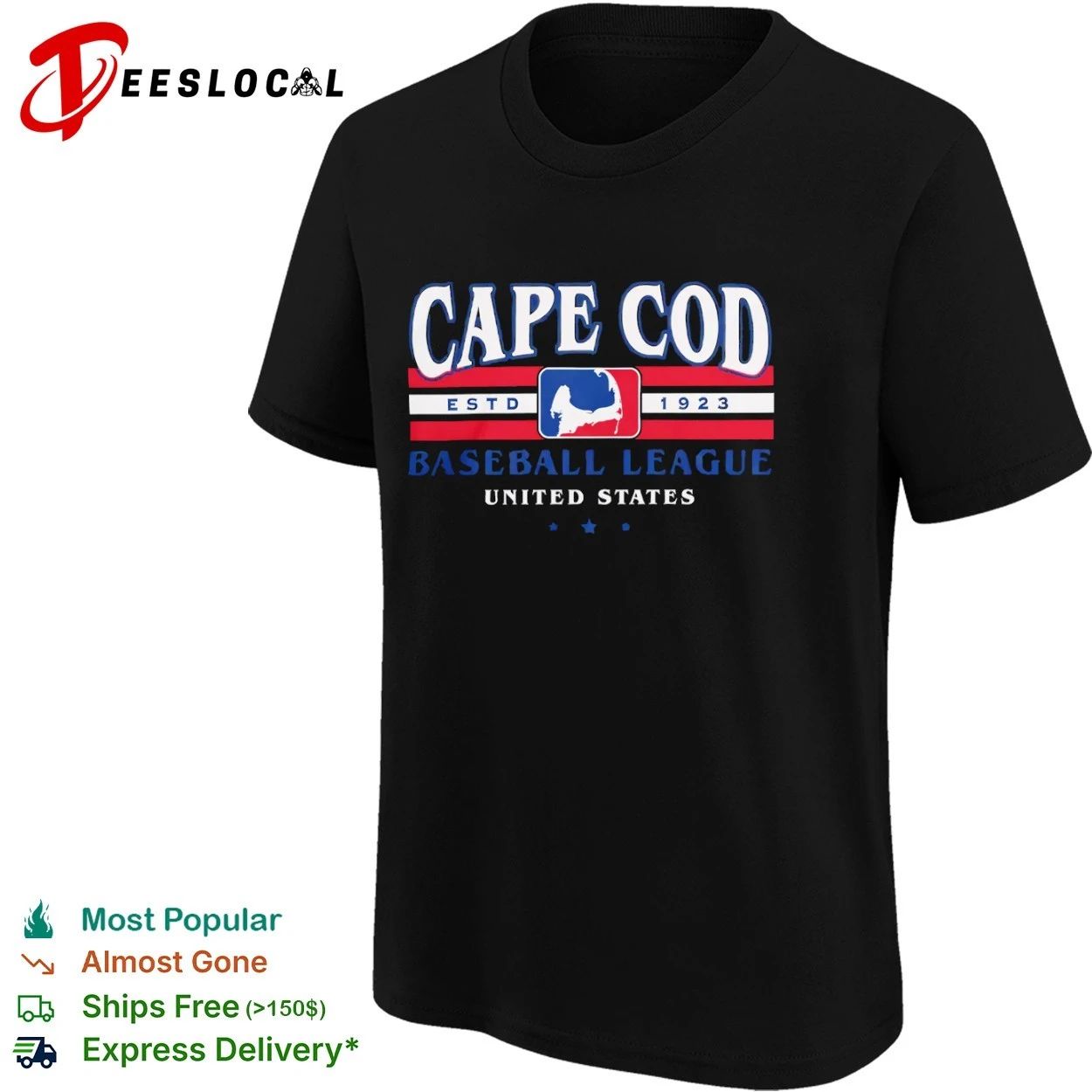 Cape Cod Baseball League Estd 1923 United States T-shirt