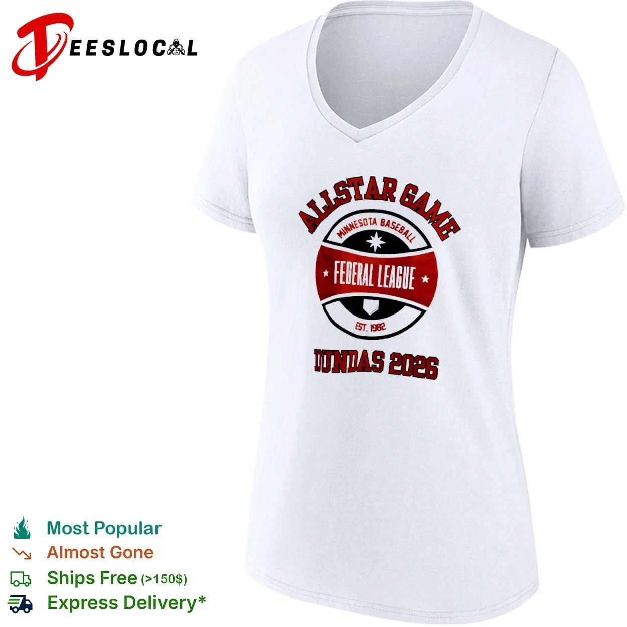 Allstar Game Minnesota Baseball Federal League Est 1982 Dundas 2026 T-shirt