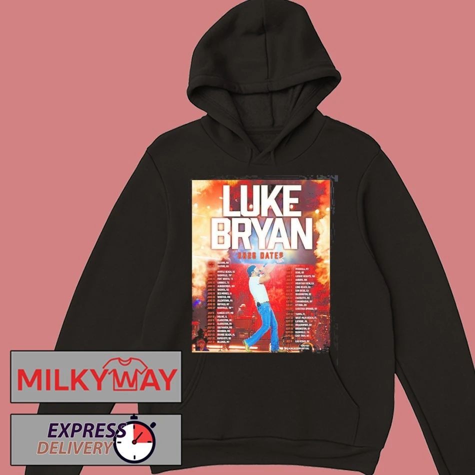 Luke Bryan 2026 Word On The Street Tour Schedule Dates Two Sided T-Shirt