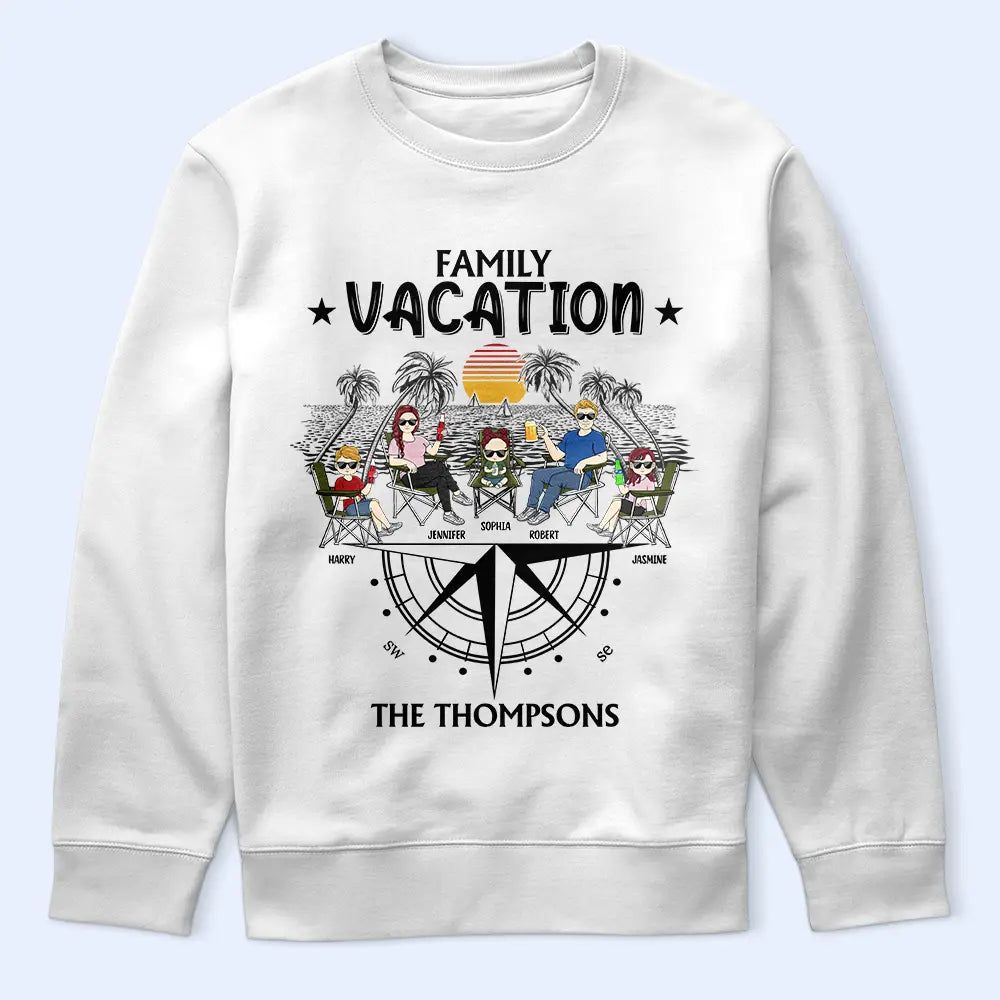 Family Vacation Compass - Personalized T Shirt