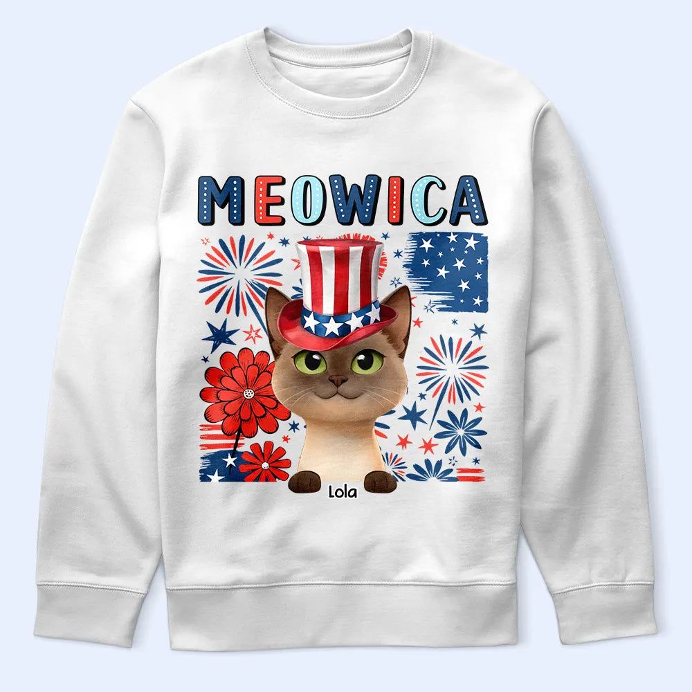 Meowica Independence Day - Personalized T Shirt