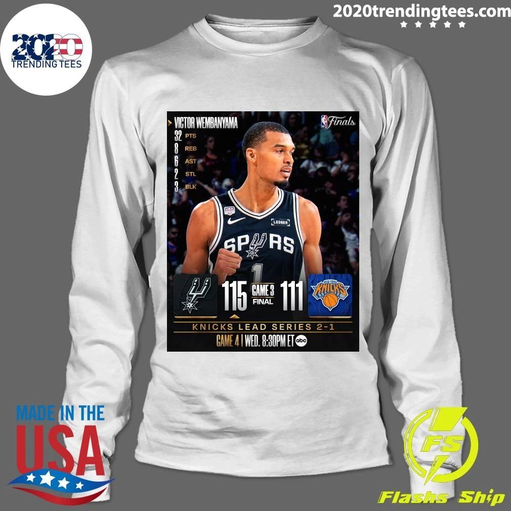 Victor Wembanyama Knicks Lead Series 2-1 NBA Finals game at Madison Square Garden Shirt
