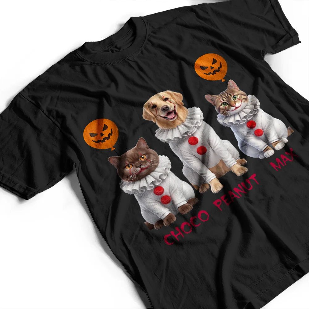 Custom Photo 3D Halloween Themed Pet - Personalized T Shirt