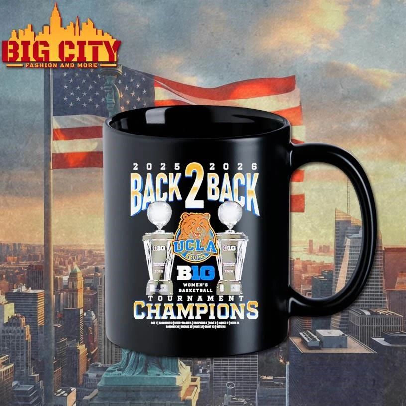 Ucla Bruins 2025 2026 back 2 back Tournament Champions trophies Shirt