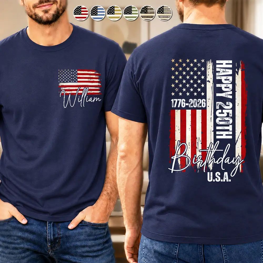 Stars & Stripes USA Birthday Party - Personalized T Shirt