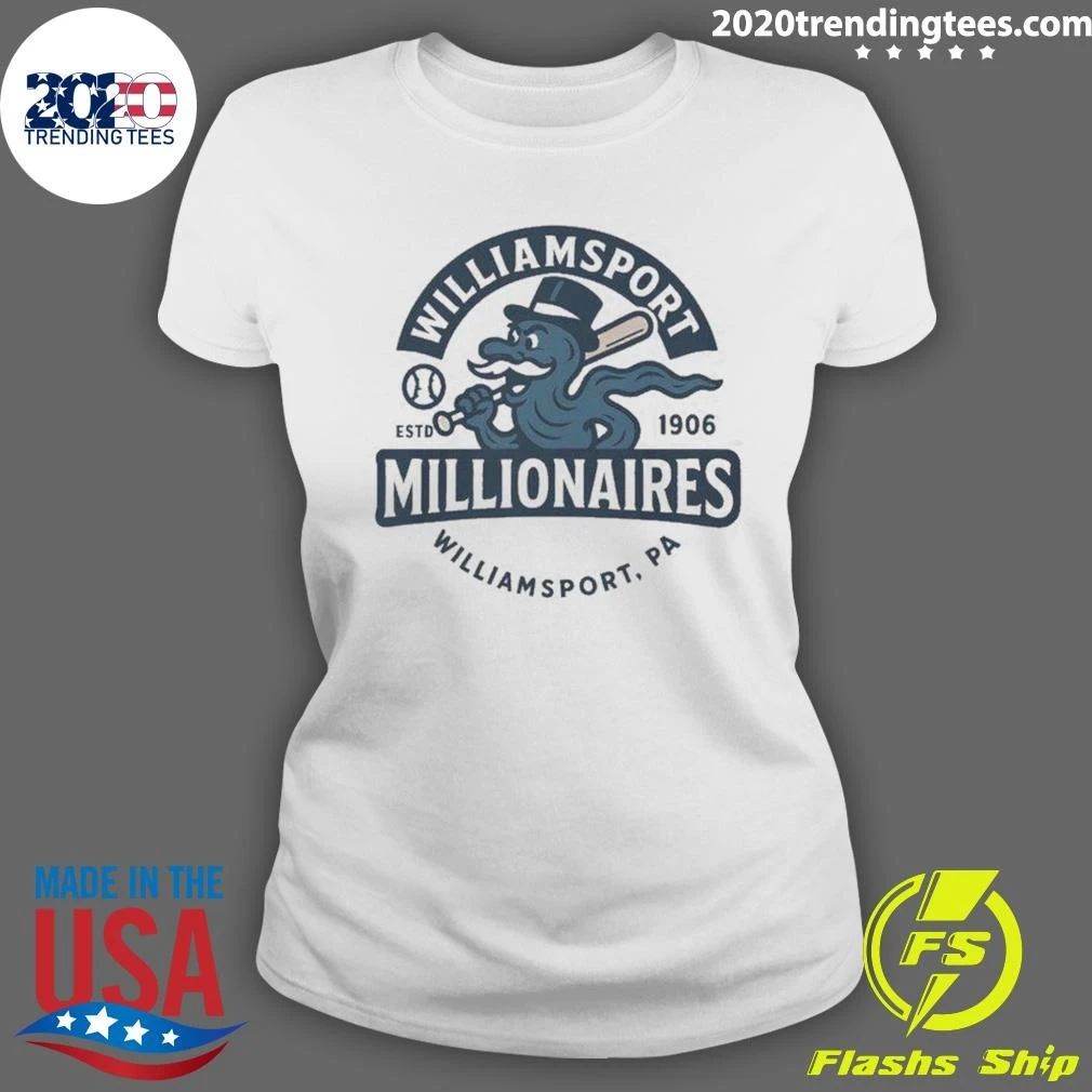 Williamsport Millionaires Minor League Baseball Tee Shirt