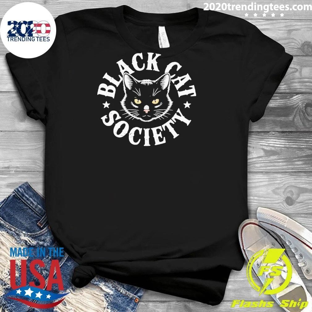 Black Cat Society Illustrated Shirt