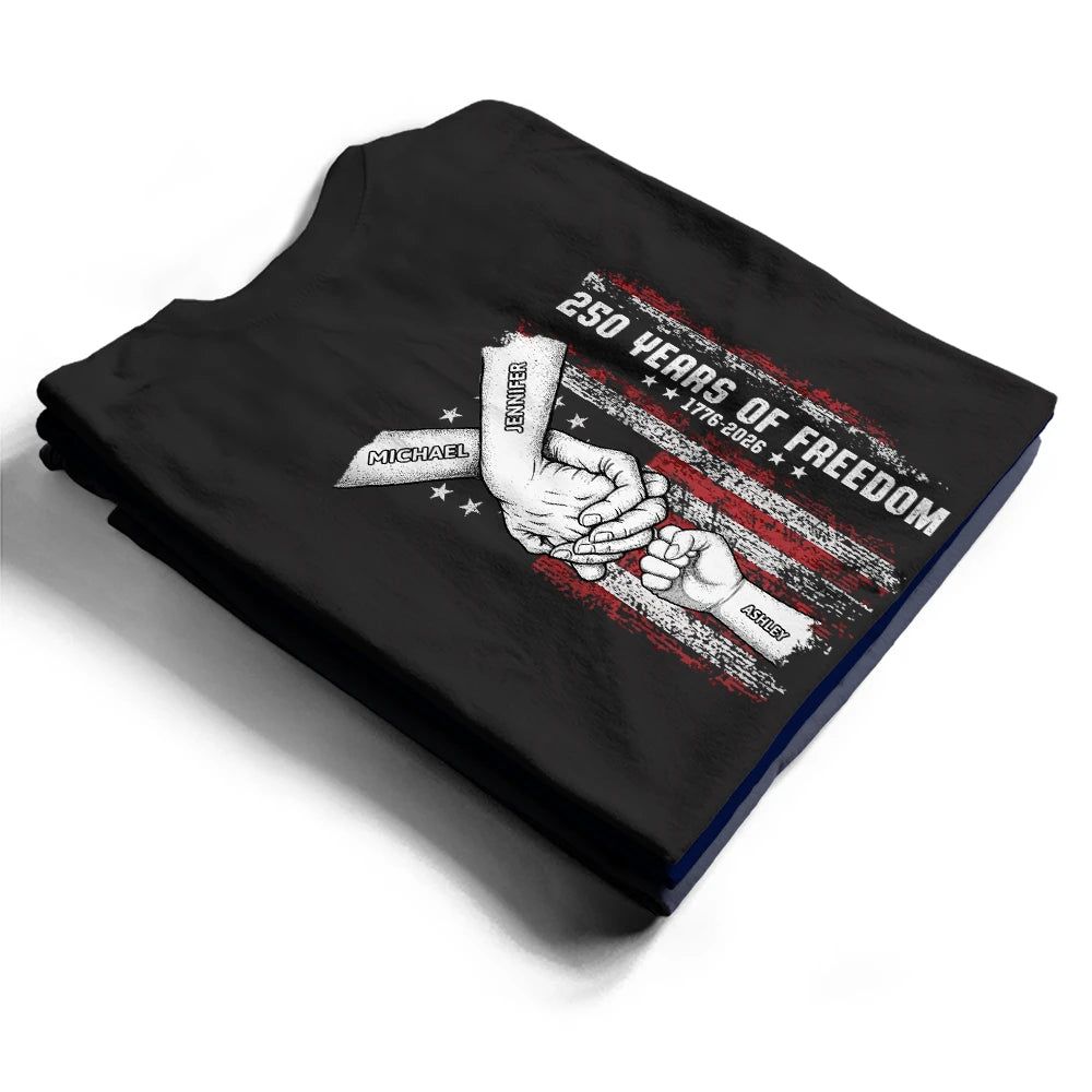 Stars & Stripes Family 250 Years Of Freedom - Personalized T Shirt