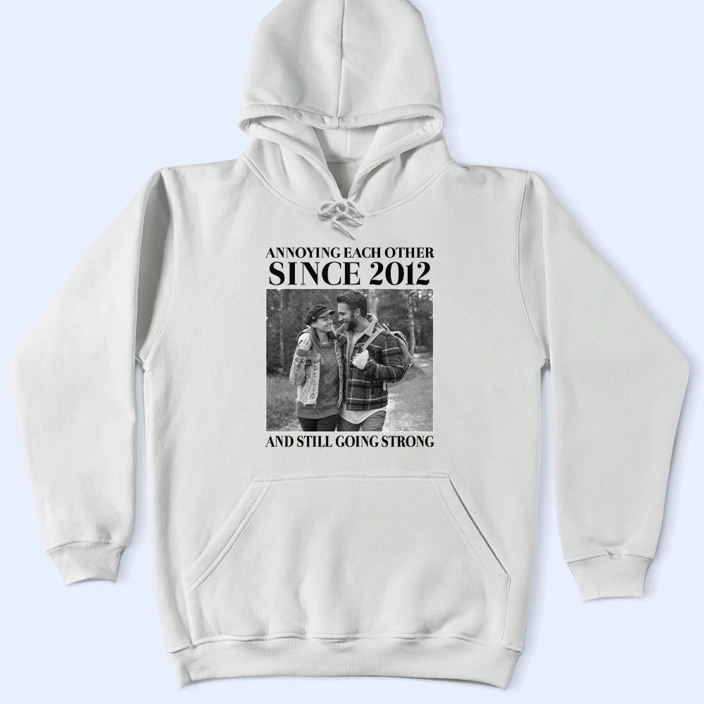 Custom Photo Vintage Annoying Each Other Since - Personalized T Shirt