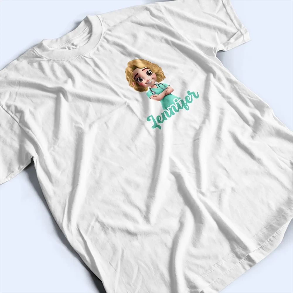 3D Effect Nurse Name - Personalized T Shirt