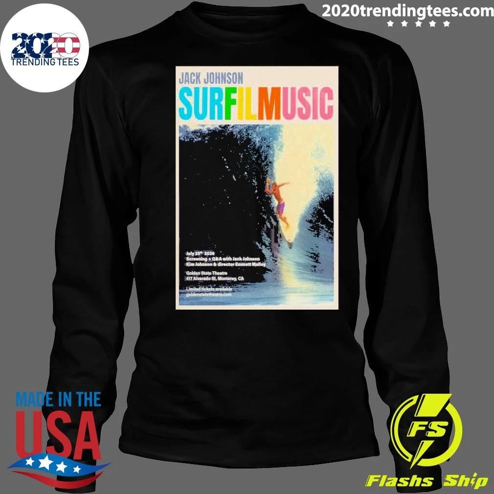 Jack Johnson July 25 2026 Golden State Theatre in Monterey Shirt