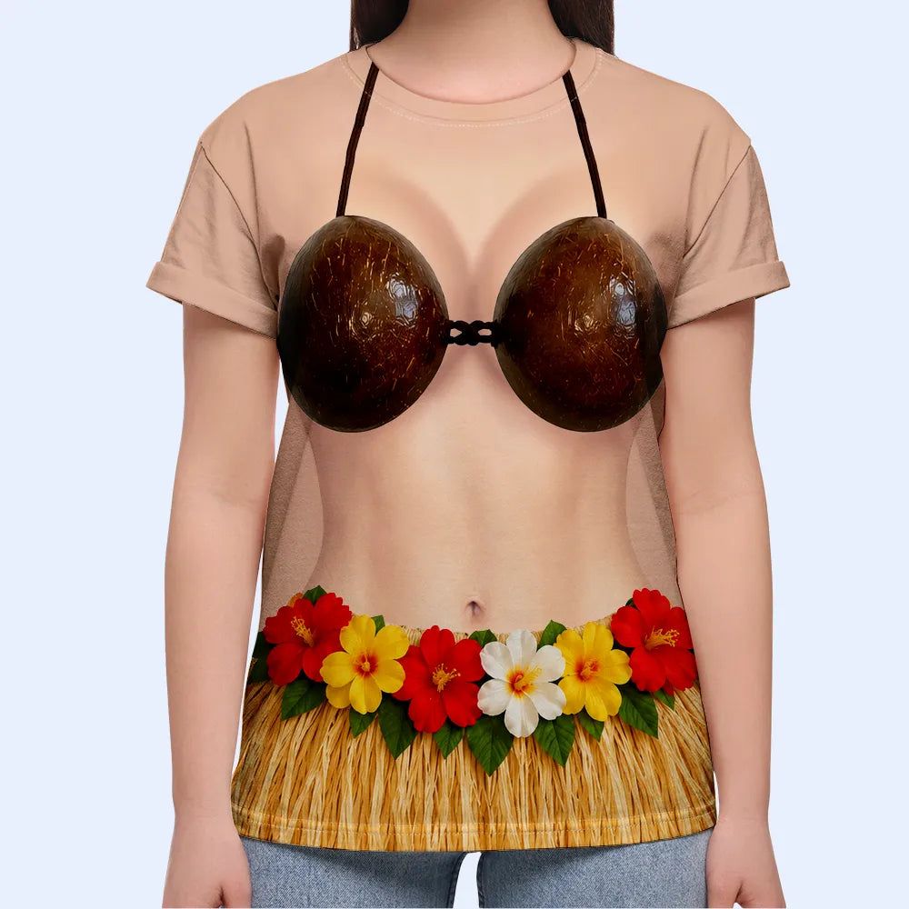 3D Funny Body Hula Dance - Personalized Full Print T Shirt