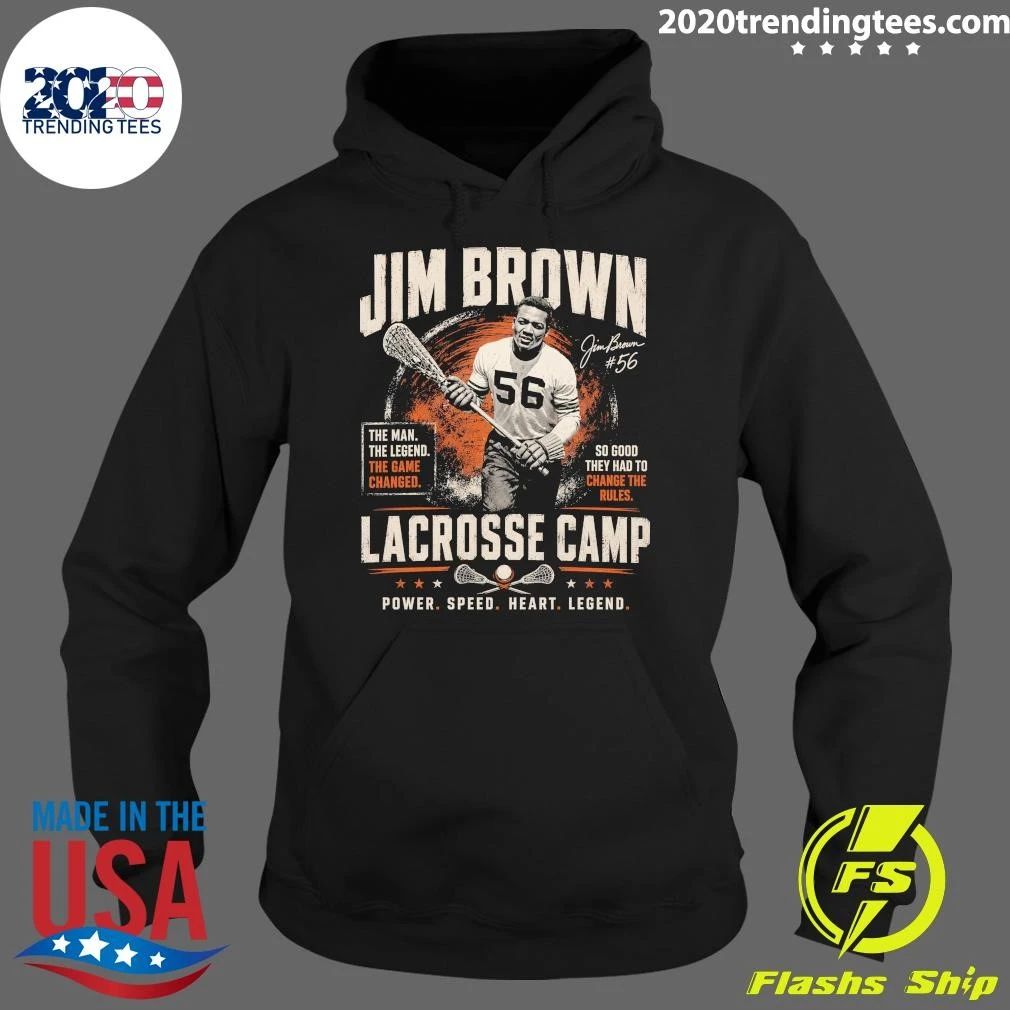 Jim Brown 56 Lacrosse Camp Power Speed Heart Legend Signature Shirt