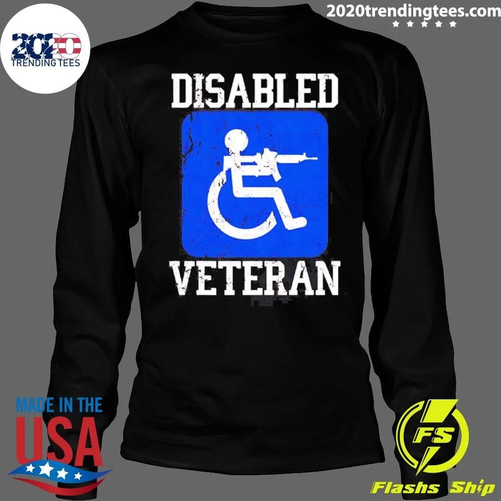 Disabled Veteran Distressed Military Armed Forces Shirt